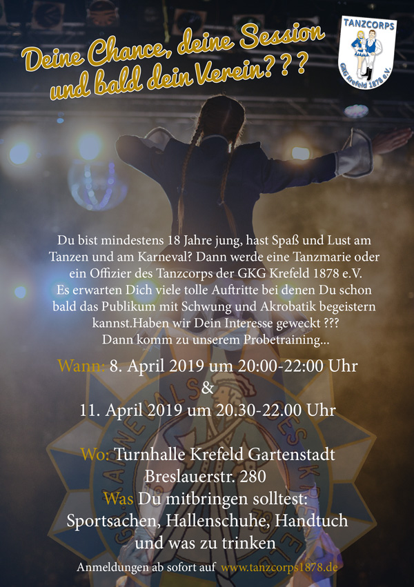 flyer anmeldung probetraining 2019